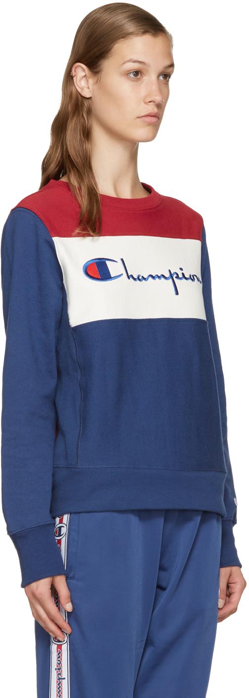 champion tri color sweatshirt