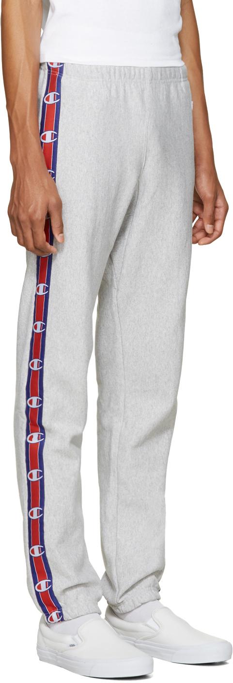 champion sweatpants with logo on side