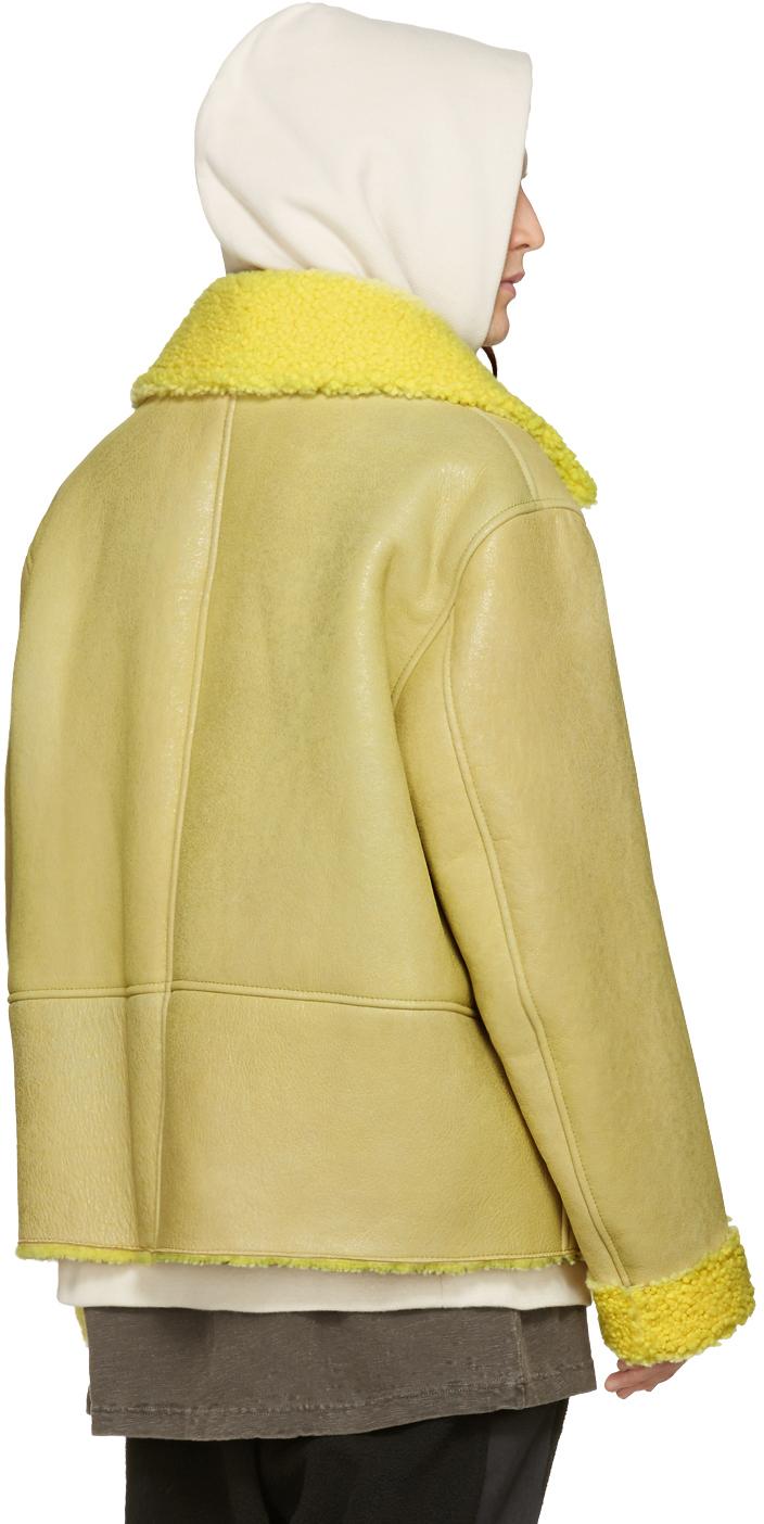 yeezy yellow shearling