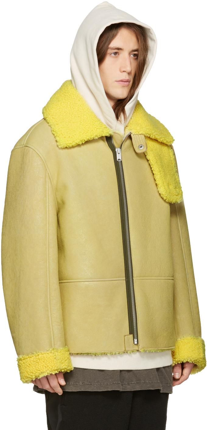 yeezy shearling jacket yellow
