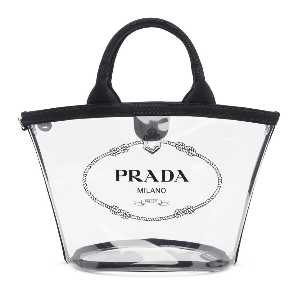 prada clear tote