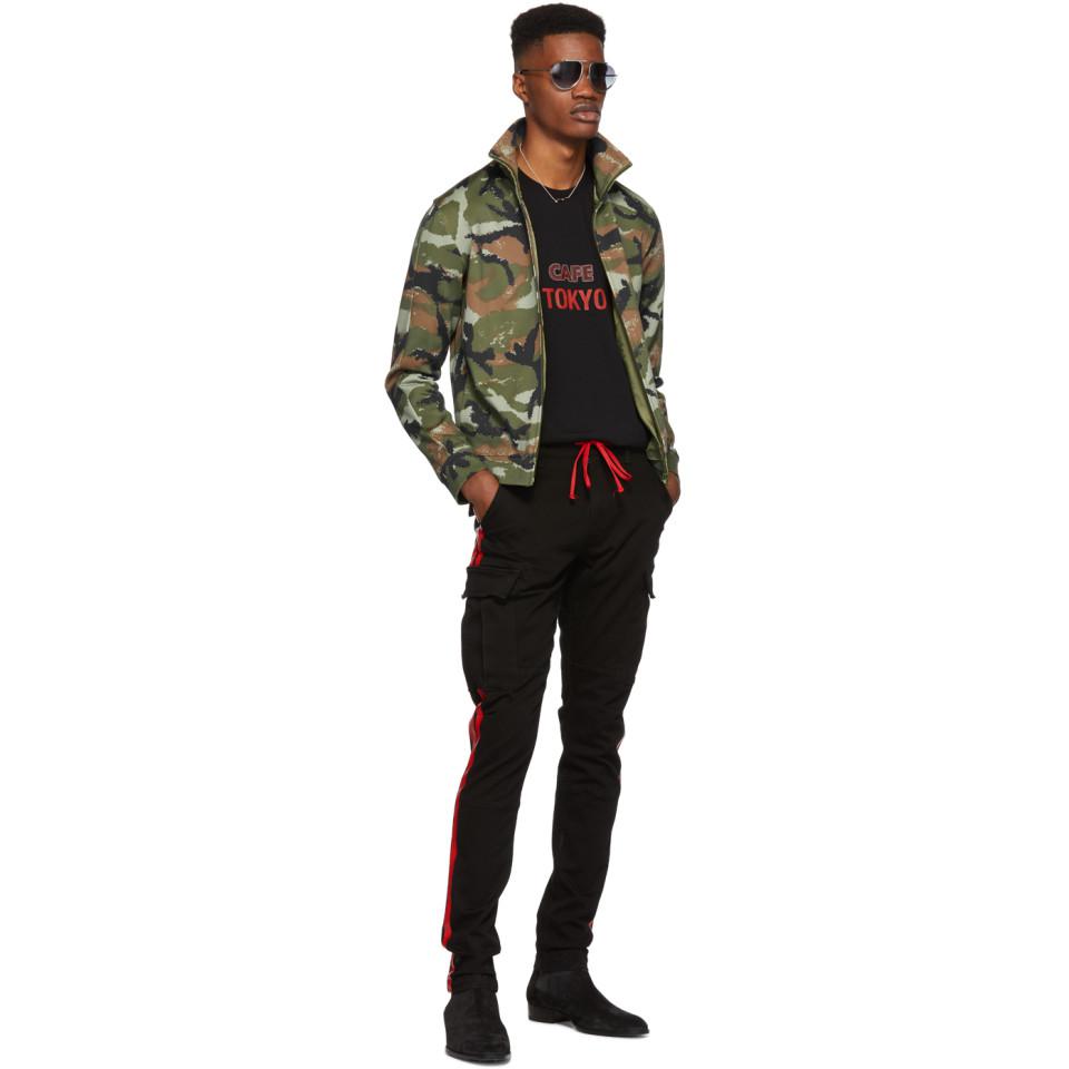 Amiri Cotton Black Stack Track Cargo Pants for Men - Lyst