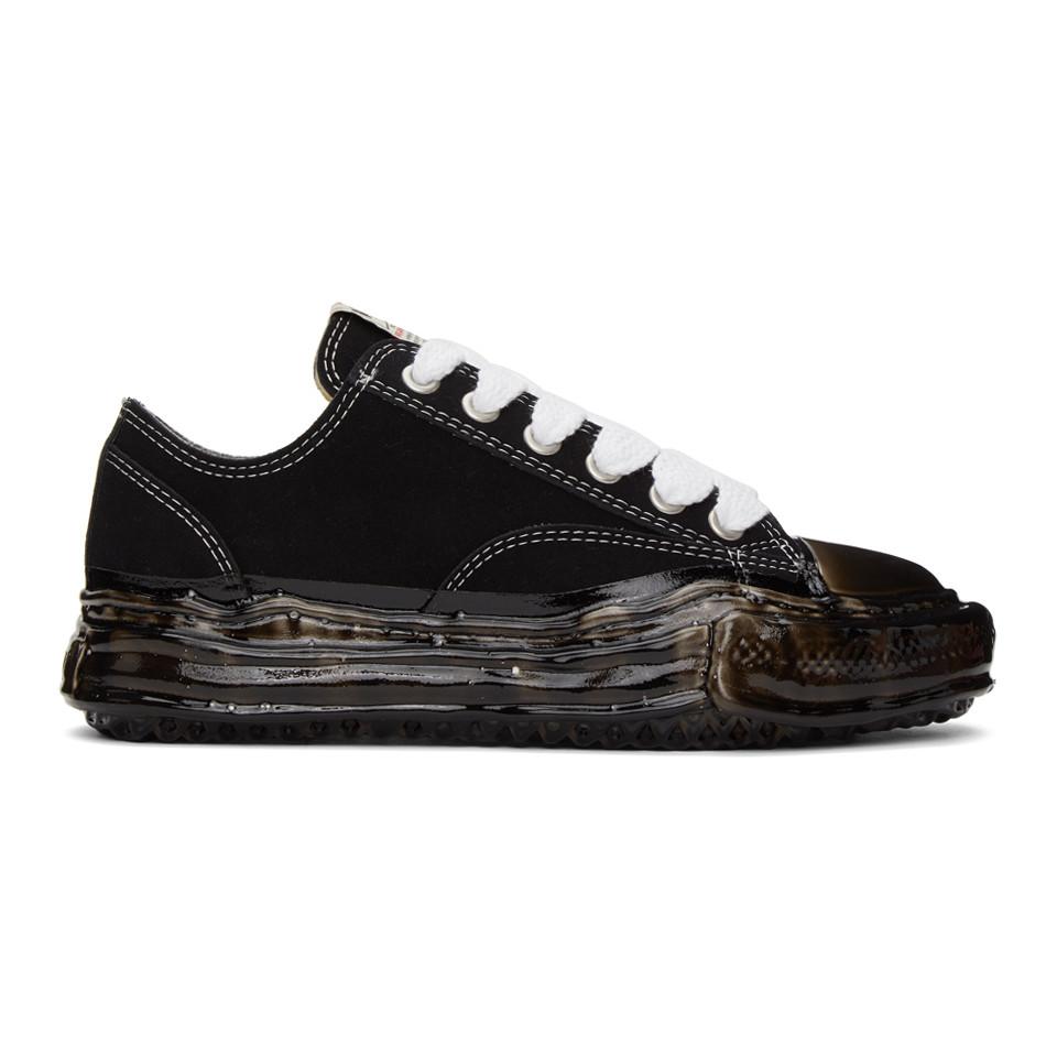 Miharayasuhiro Black Original Sole Dip Sneakers for Men | Lyst