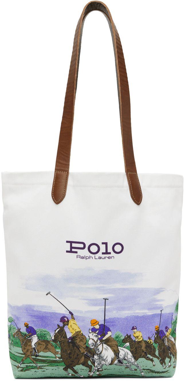 Polo Ralph Lauren Canvas Medium Polo Bear Tote - Shoppers & Tote Bags 