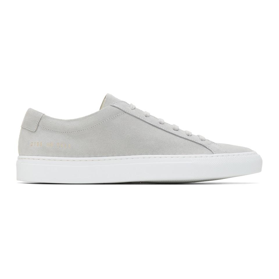 Bloesem Observeer boiler Common Projects Grey Suede Original Achilles Low Sneakers in Gray for Men |  Lyst