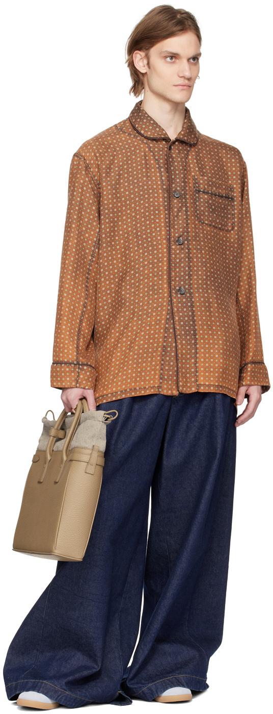 Maison Margiela メンズ ネクタイプリント シャツ シャツ