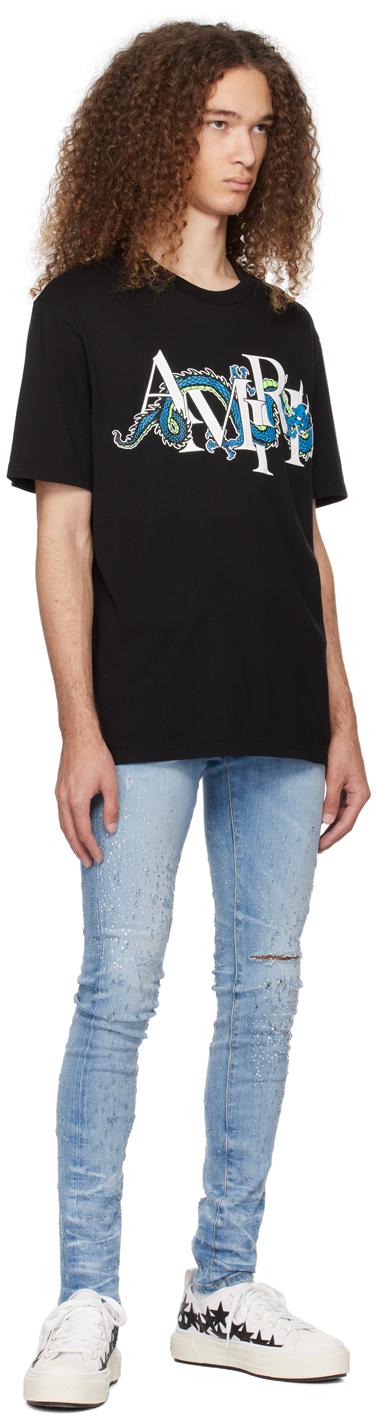 AMIRI CNYドラゴン Tシャツ ブラック 存在感のあるデザイン AMIRI Men's CNY Dragon T-Shirt in Black Amiri