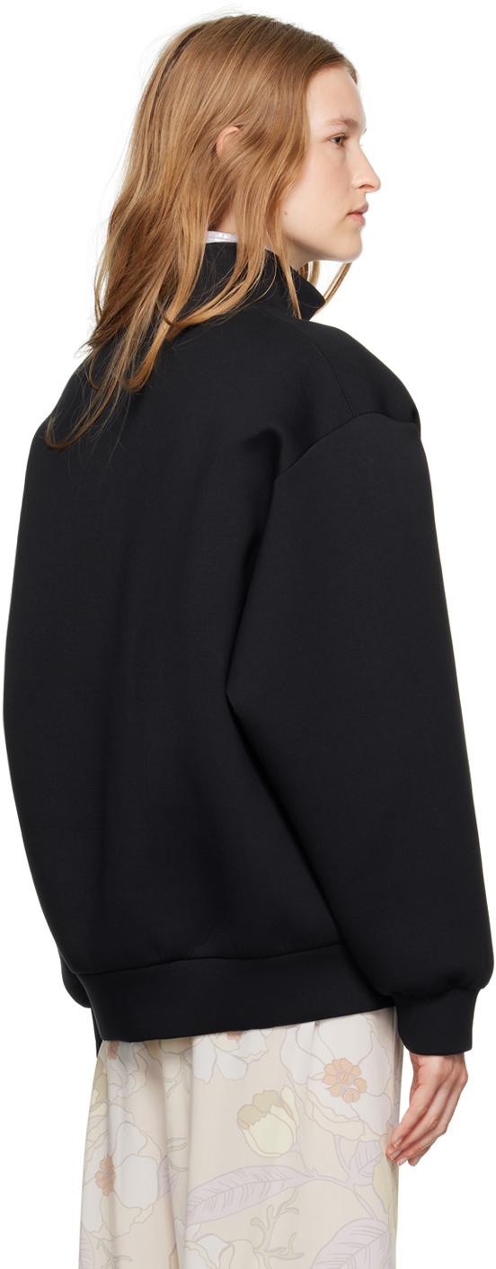 Dries Van Noten アシンメトリー ジッパー スウェットシャツ ブラック