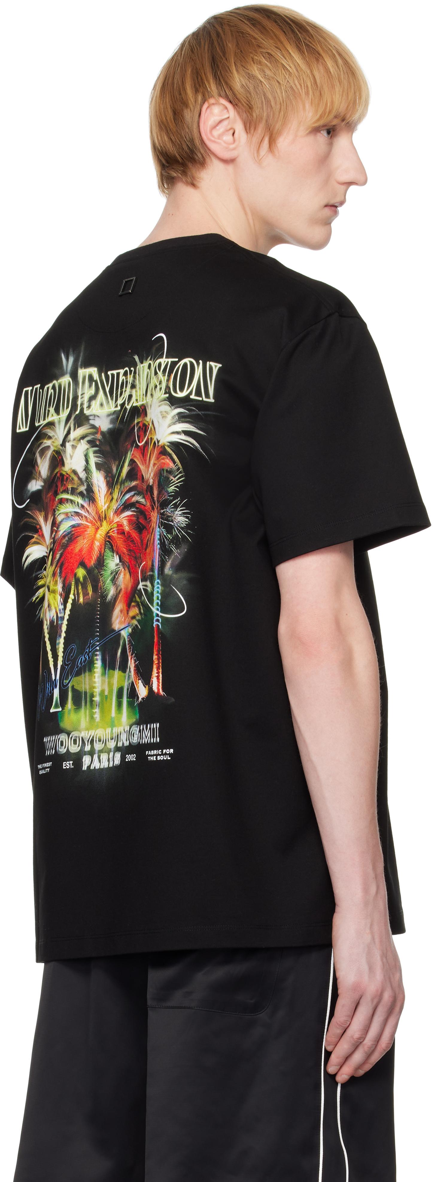WOOYOUNGMI Palm Tree Graphic T-Shirt in Black for Men | Lyst