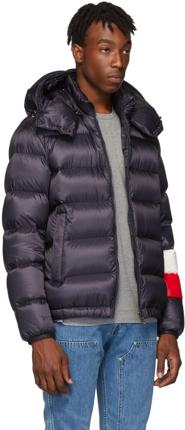 Moncler Willm Tricolour Stripe Quilted-down Jacket in Blue for Men | Lyst