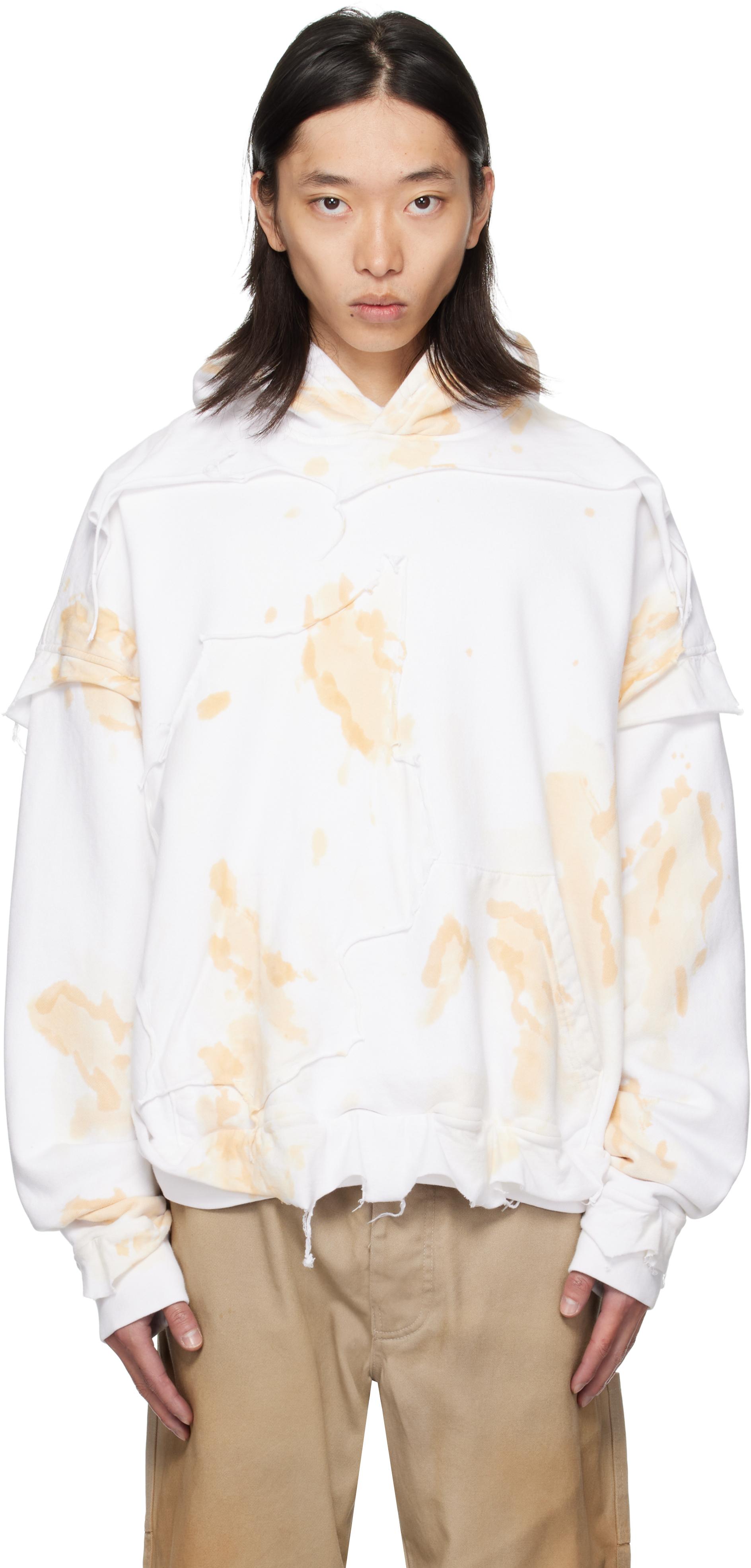 ALEXANDER DIGENOVA Cutout Hoodie in White for Men | Lyst Australia