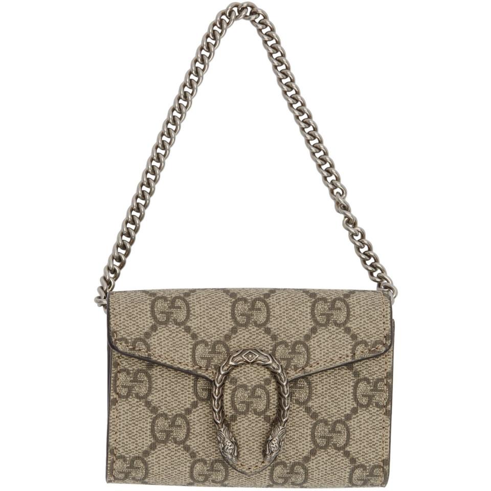 Gucci Canvas Beige GG Dionysus Coin Purse in Natural - Lyst