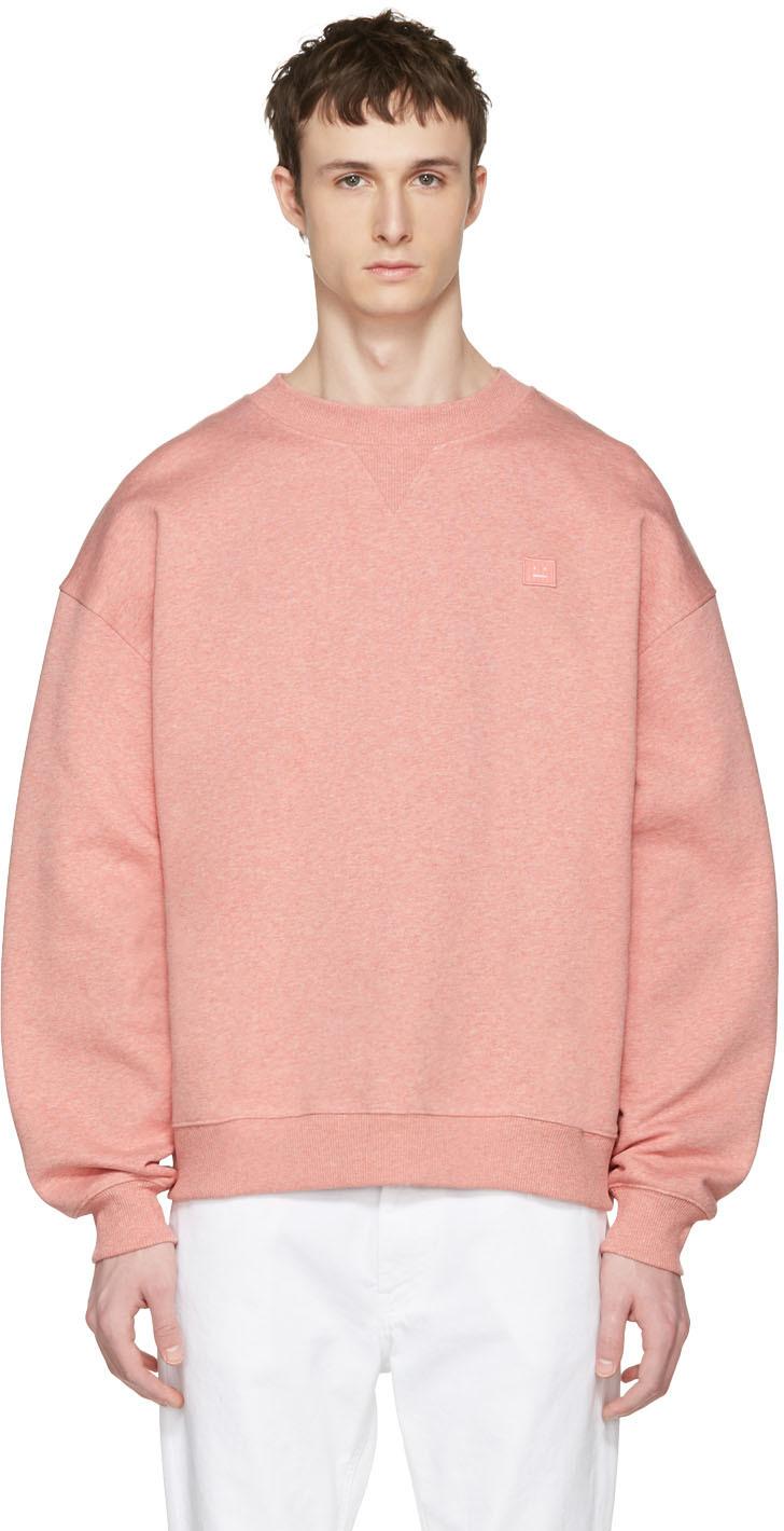 Acne Studios Cotton Pink Yana Face Pullover for Men - Lyst