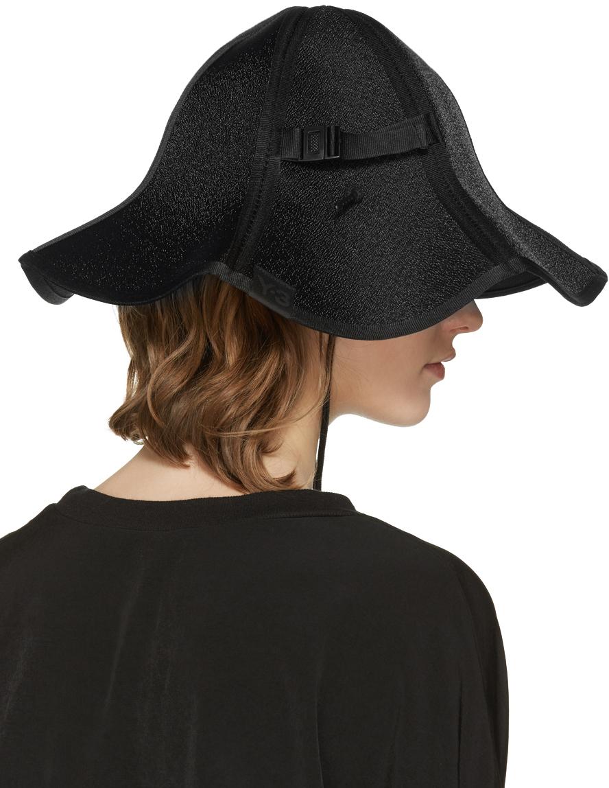 Y3 Synthetic Black String Bucket Hat Lyst