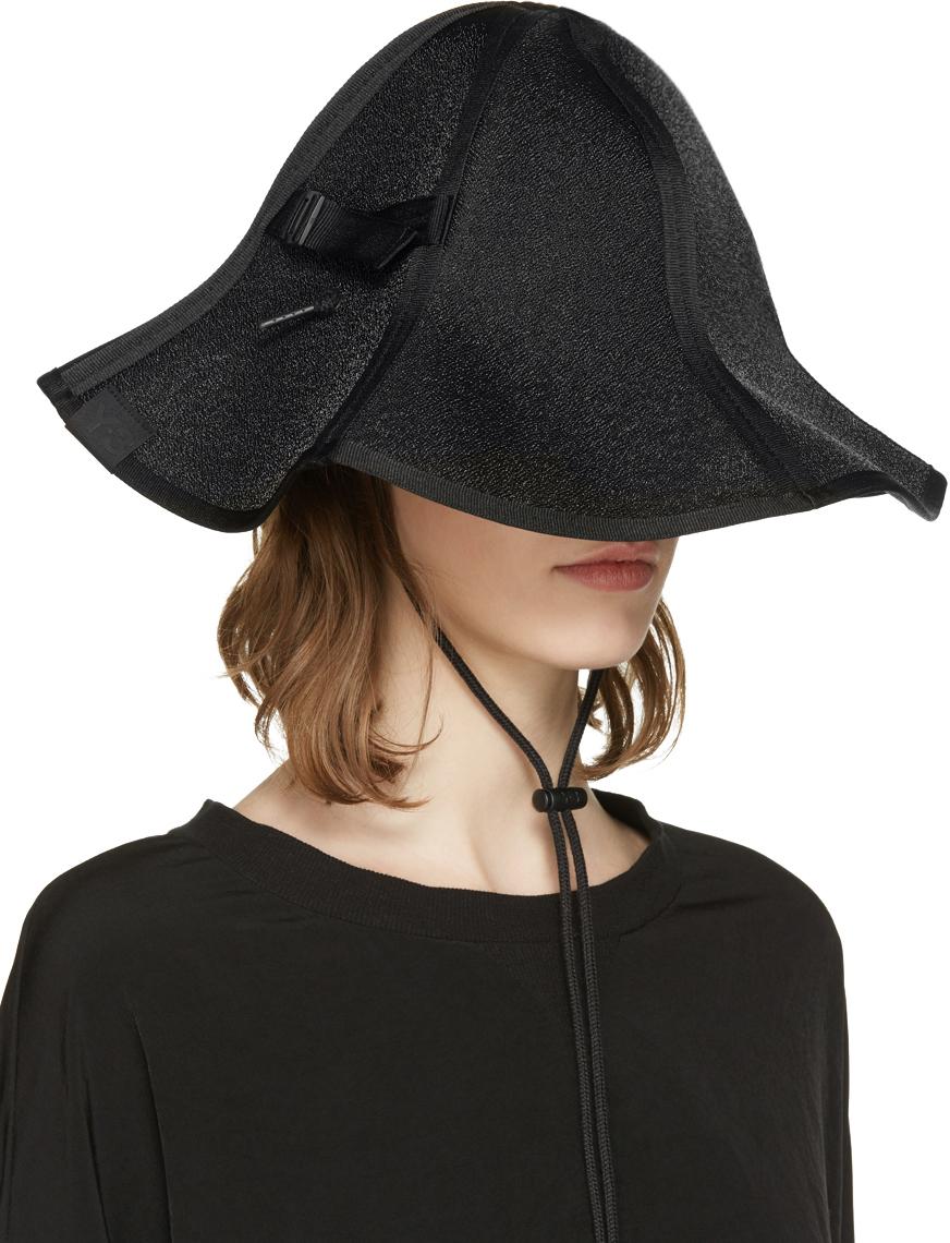 Y3 Synthetic Black String Bucket Hat Lyst