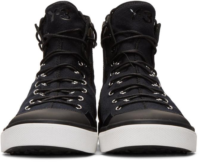 Y-3 Rubber Black Sen High-top Sneakers for Men - Lyst