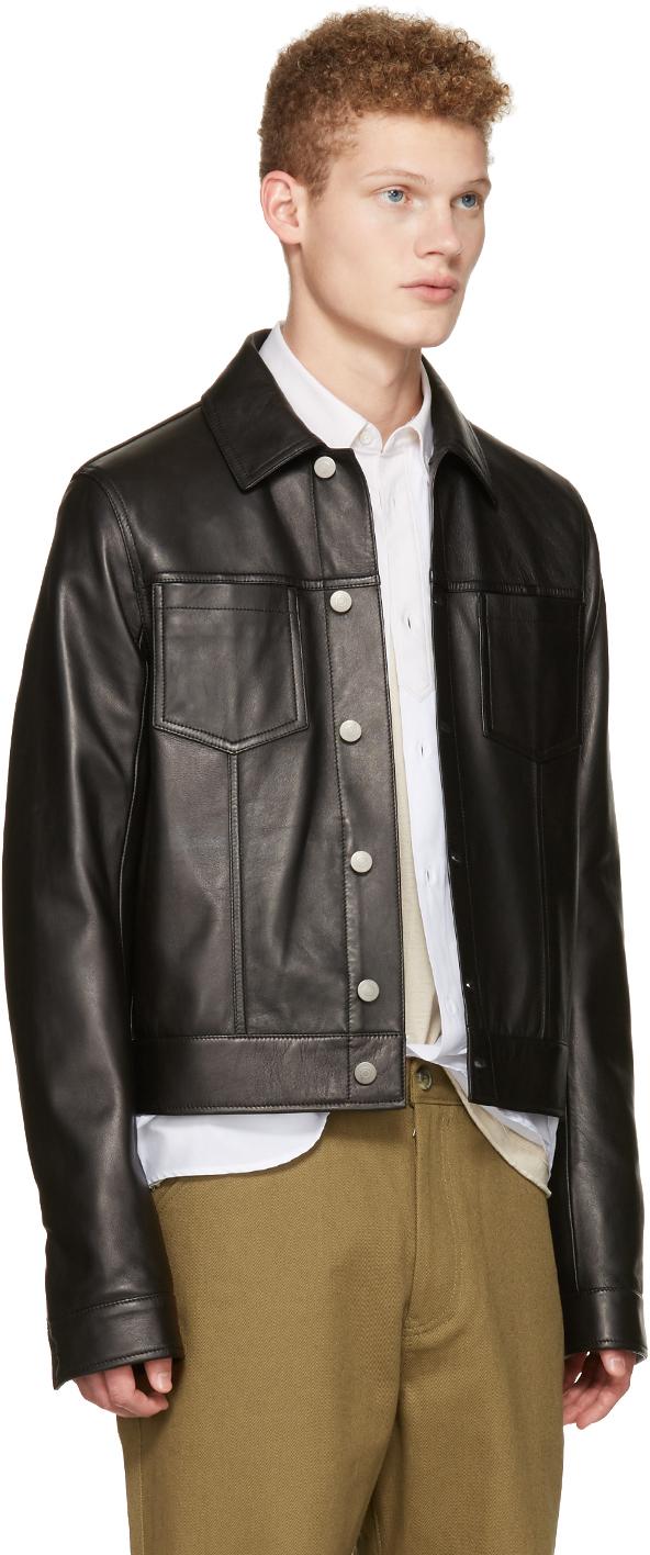 Maison Margiela Black Leather Trucker 