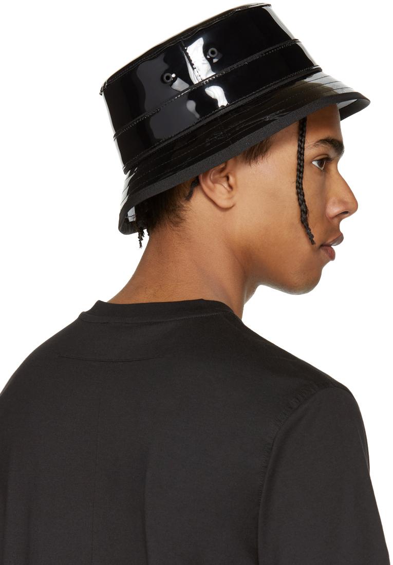 Givenchy Black Shiny Bucket Hat for Men 
