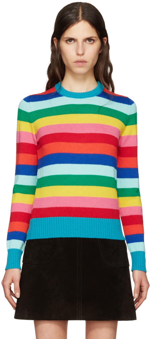 saint laurent rainbow sweater