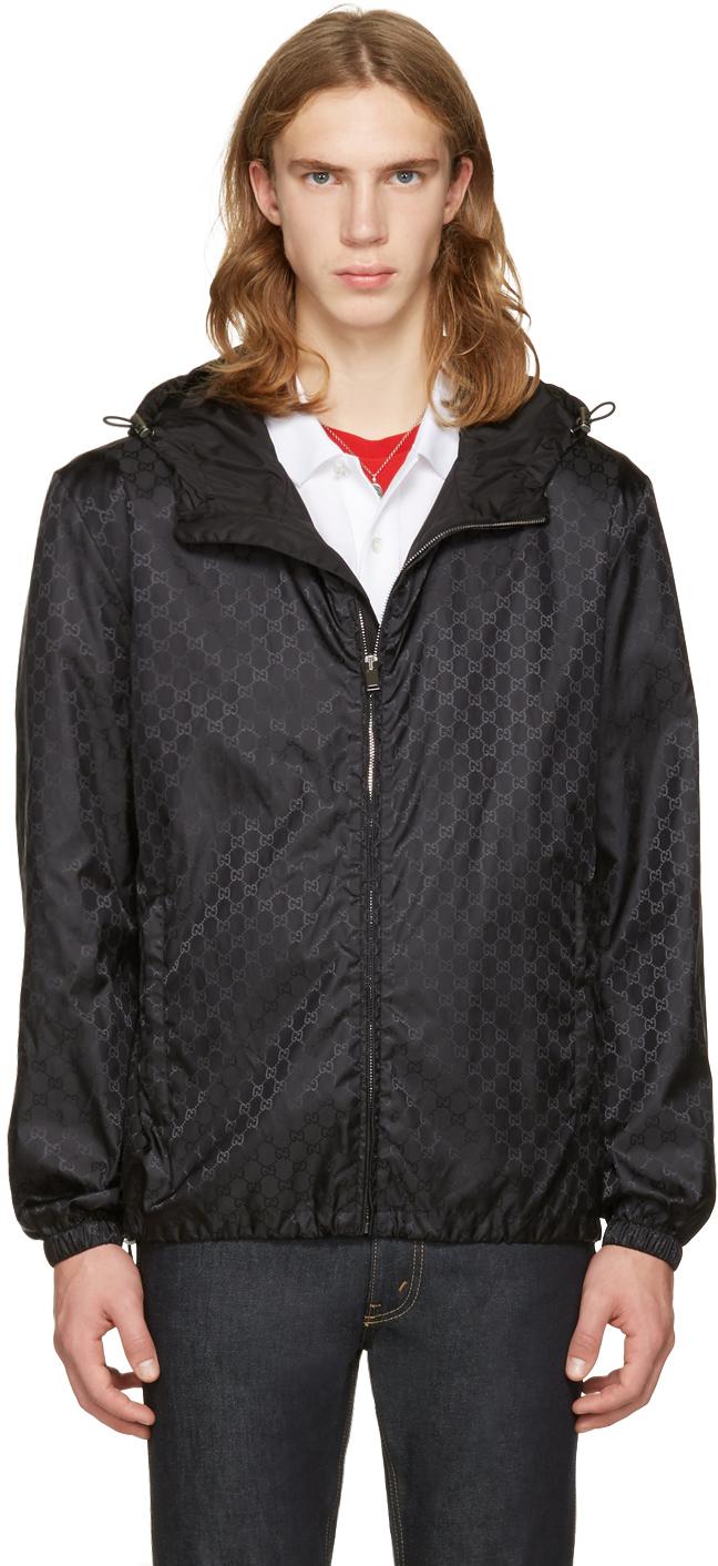 Gucci GG Windbreaker Jacket in Black for Men | Lyst UK