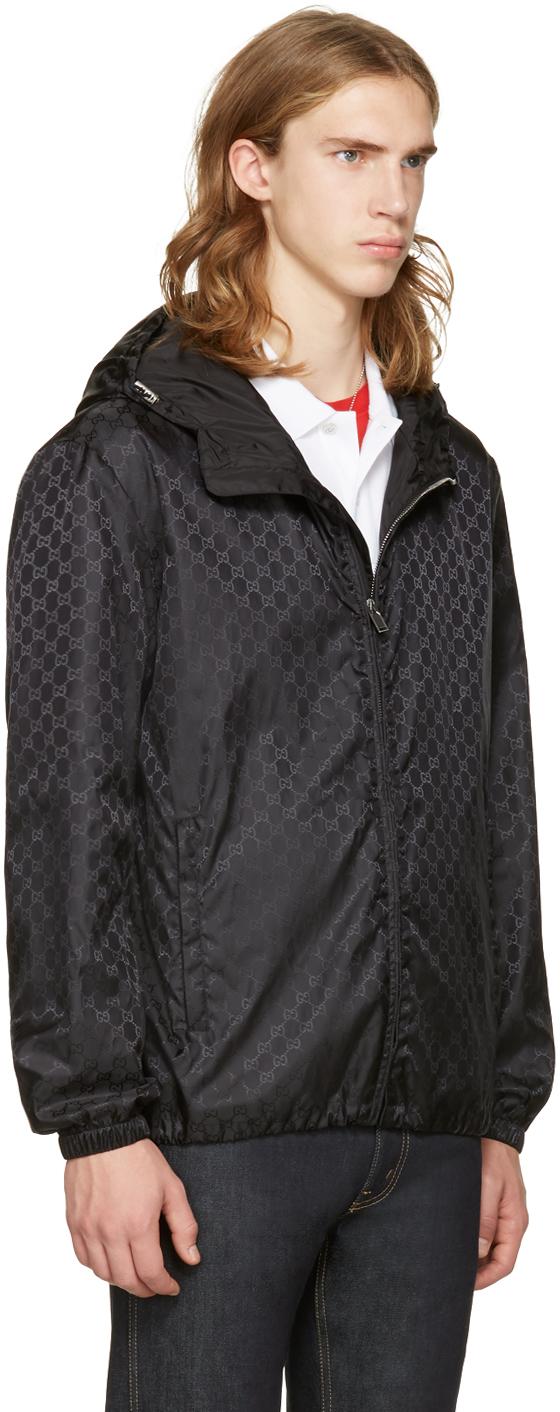Gucci GG Windbreaker Jacket in Black for Men | Lyst