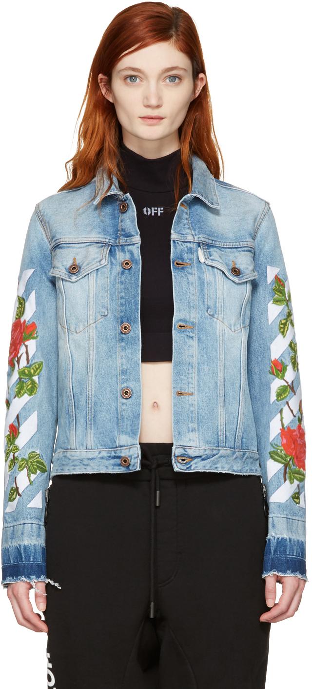 off white rose denim