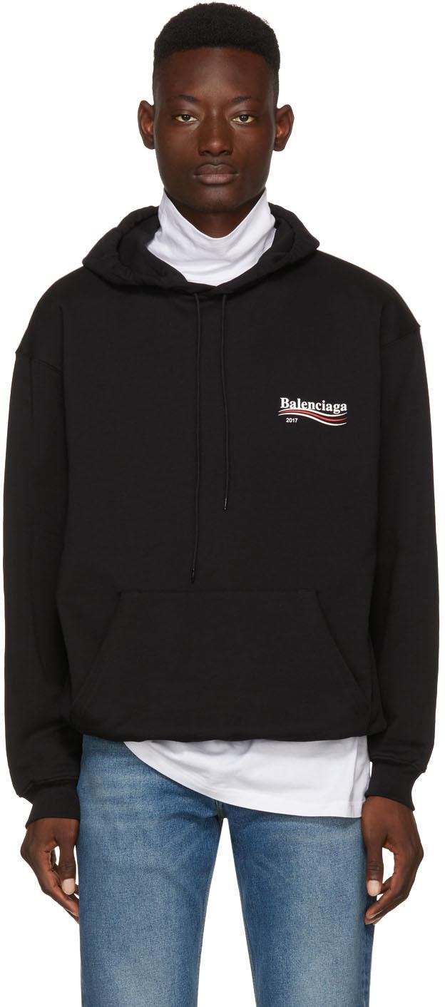 balenciaga campaign logo hoodie cheap online