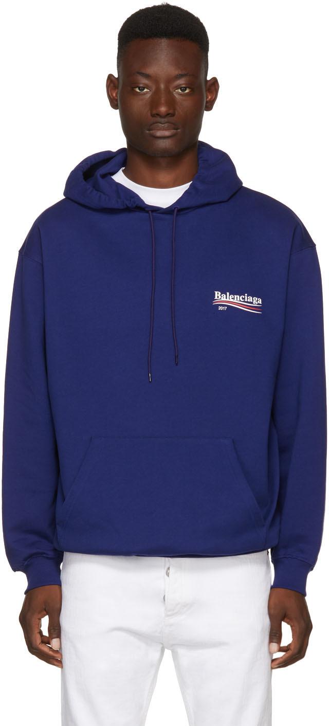 balenciaga campaign hoodie blue
