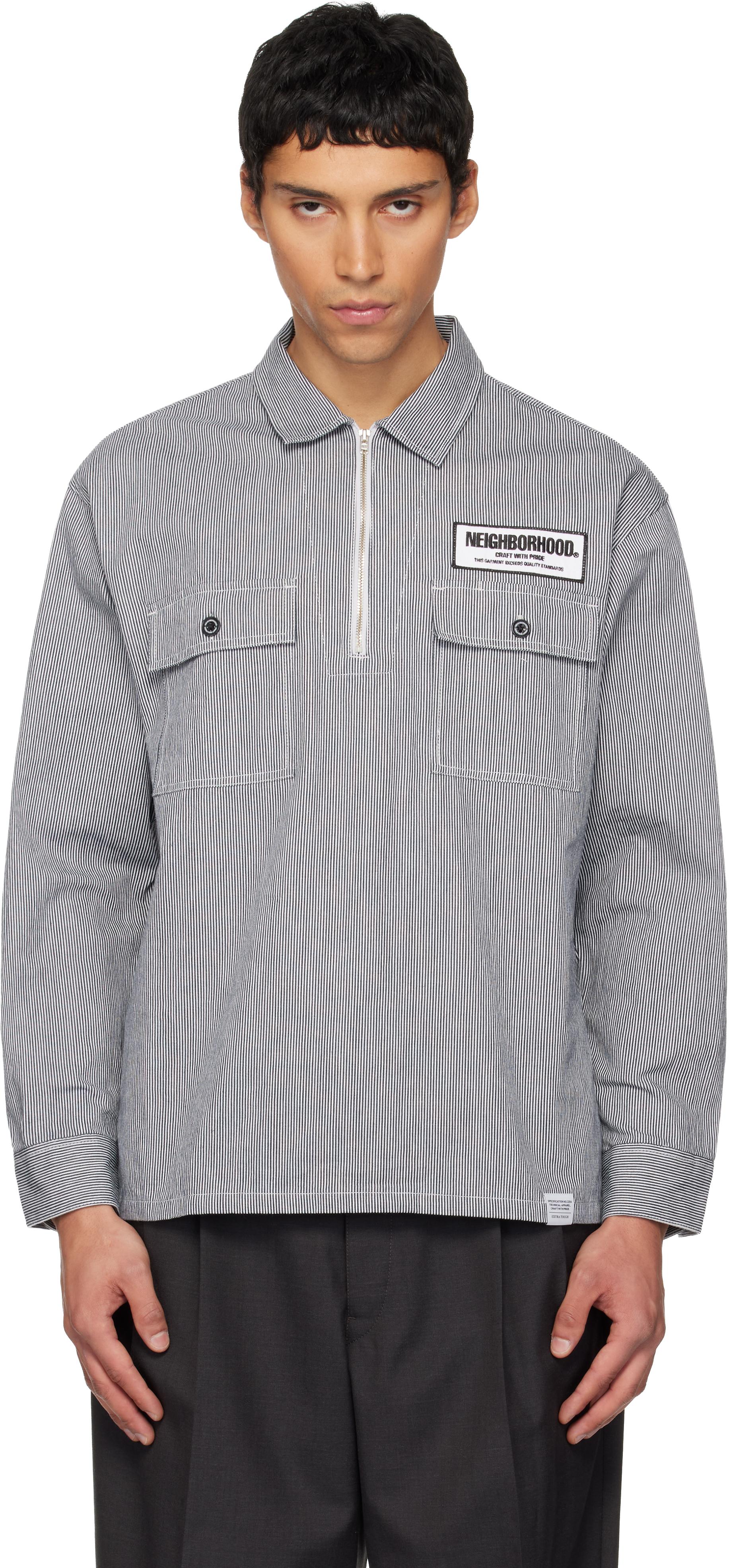Neighborhood Classic Work Pullover Ls Shirt in Grey for Men | Lyst UK