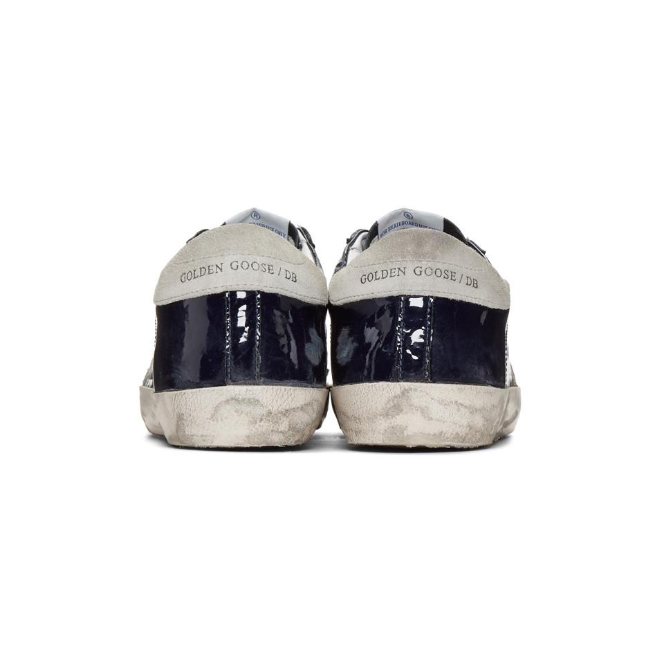 Golden Goose Leather Navy And Grey 