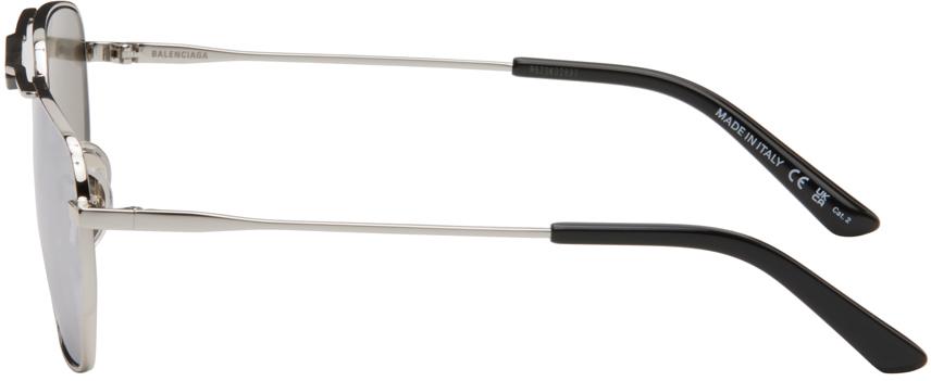 Balenciaga Silver Tag 2.0 Navigator Sunglasses in Black for Balenciaga Silver Tag 2.0 Navigator Sunglasses in Black for