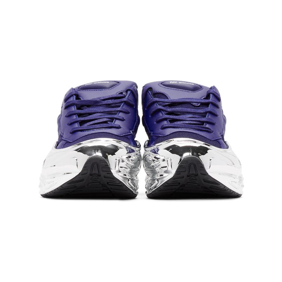 Raf Simons Leather Navy And Silver 