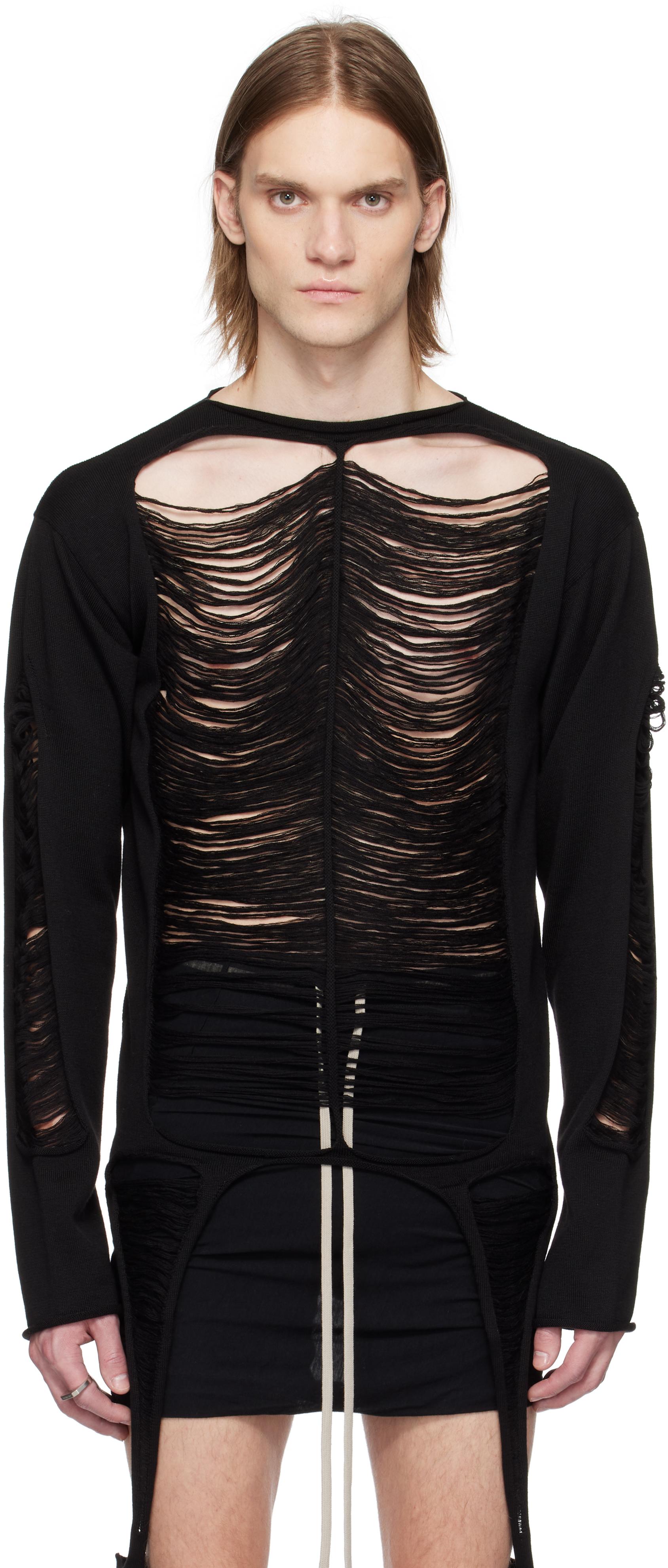 Rick Owens Hollywood Ls Sweater in Black for Men | Lyst