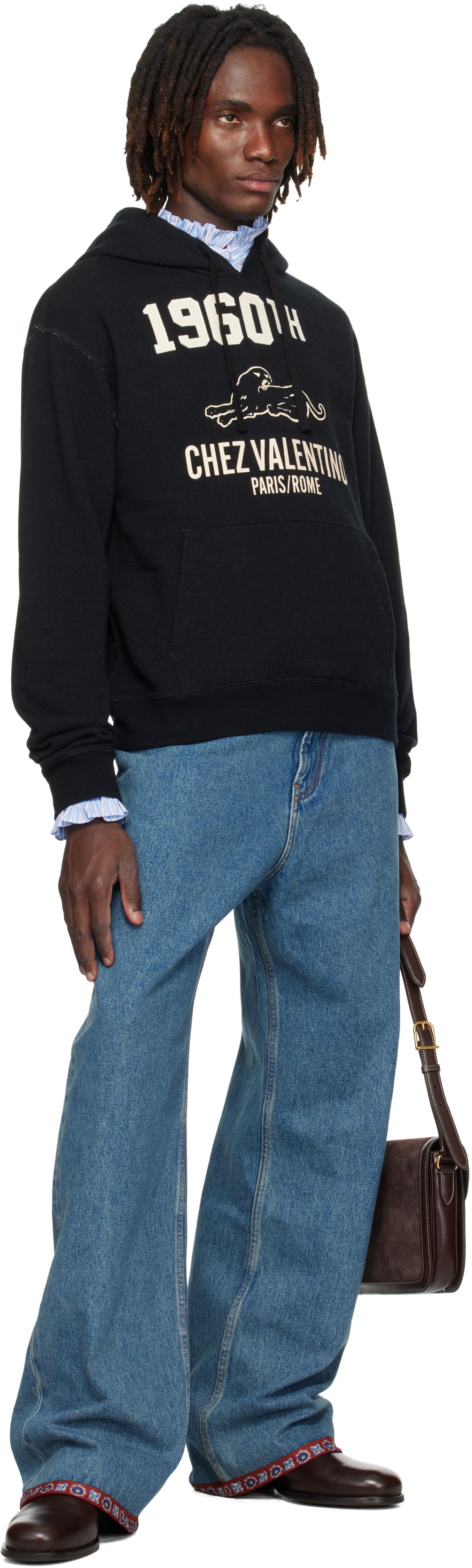 パーカー・フーディ VALENTINO COTTON SWEATSHIRT WITH \"CHAT DE LA MAISON\" PATCH Valentino Garavani Sweatshirt With Le Chat De La Maison