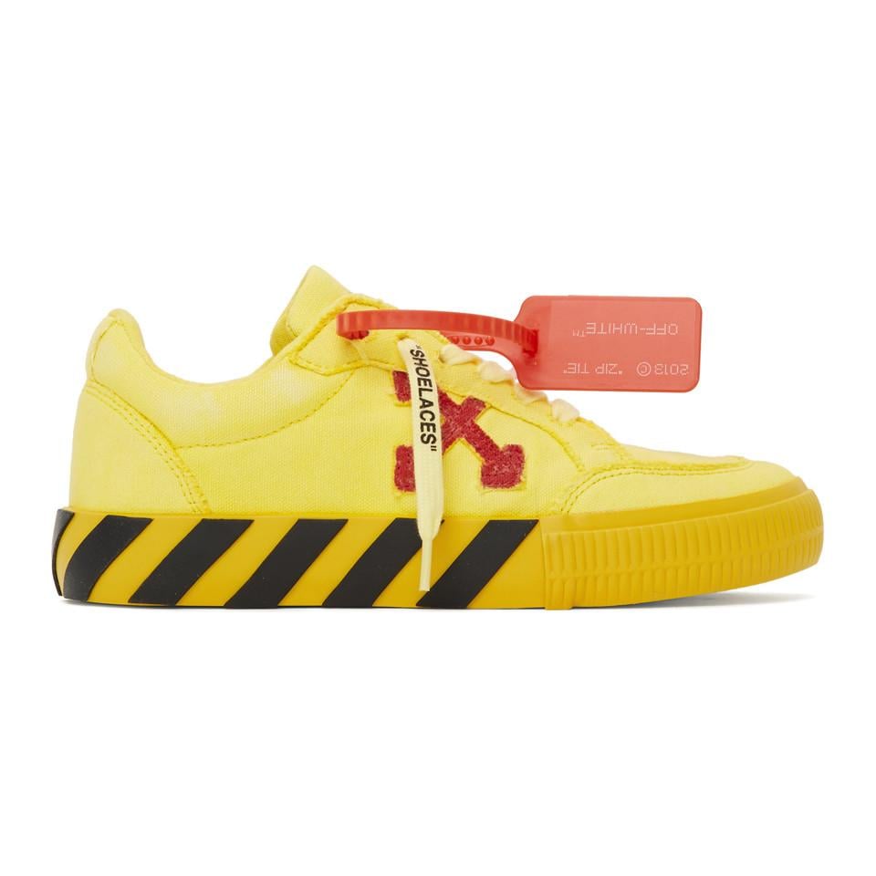 Off-White c/o Virgil Abloh Yellow And Red Low Vulcanized Sneakers for ...