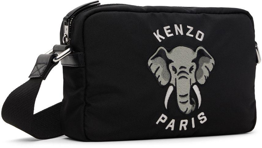 【関税&送料込】Kenzo Black Polyester Large Kenzo 48 Crossbo Black Kenzo Paris 'Kenzo Varsity' Crossbody Bag by Kenzo on Sale