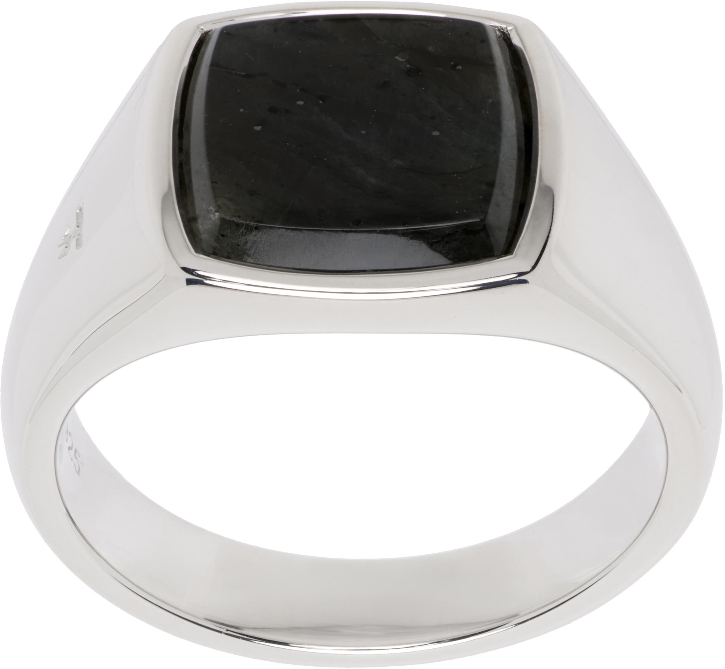 Tom Wood Kay Larvikite Ring in Black for Men | Lyst