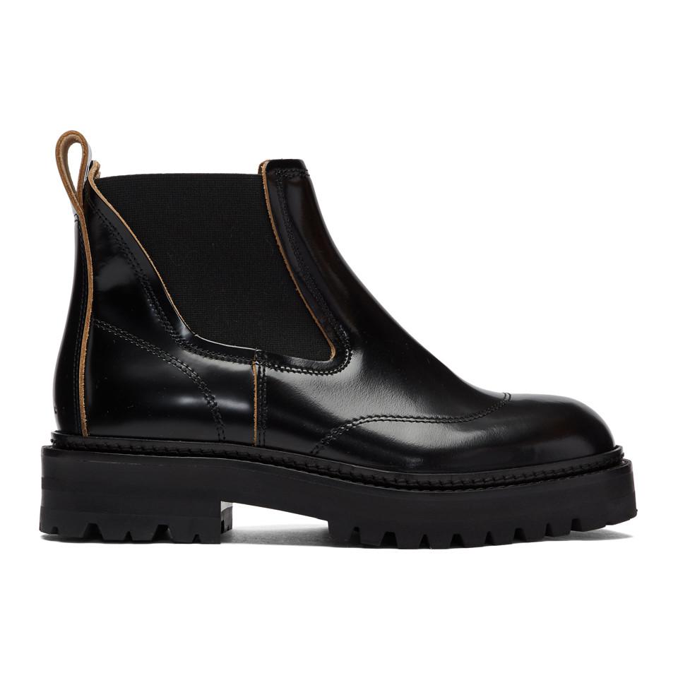 treaded chelsea boots