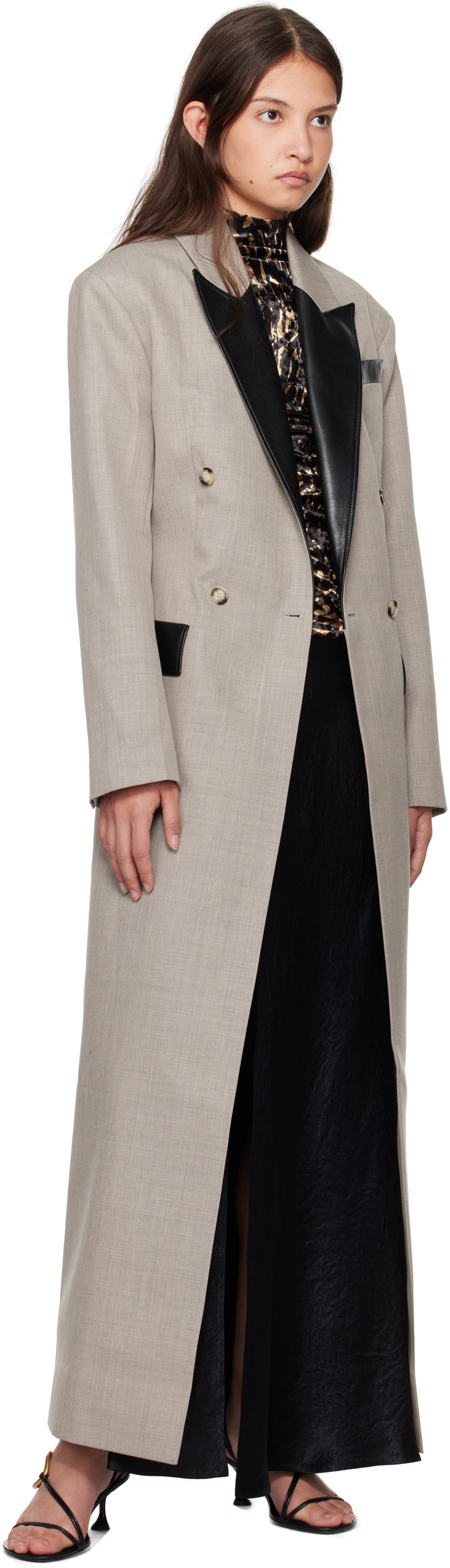 コート NANUSHKA Dove Grey Twill Ferris Coat Nanushka Dove Grey Twill Ferris Coat | Grailed