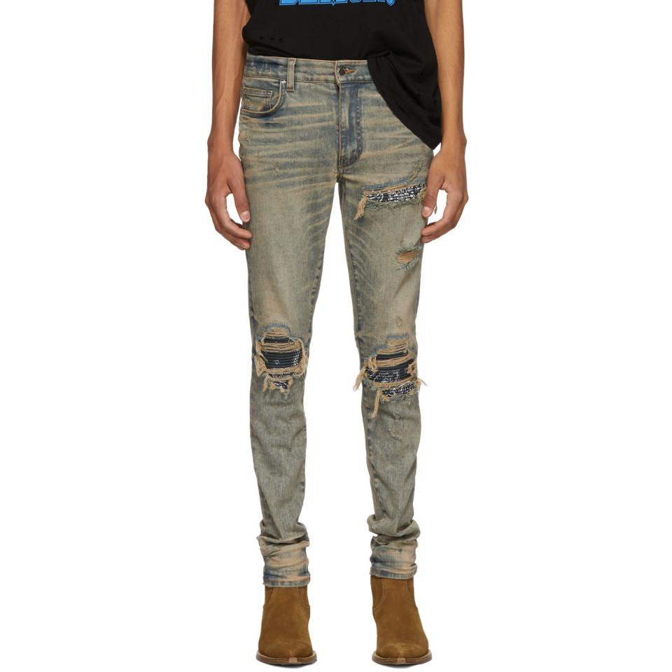 Amiri Indigo Bandana Mx1 Jeans in Blue for Men | Lyst