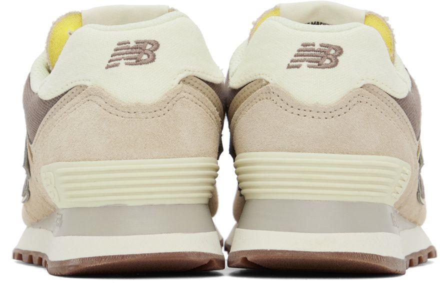 New Balance Beige & Brown 574 Sneakers in Black | Lyst