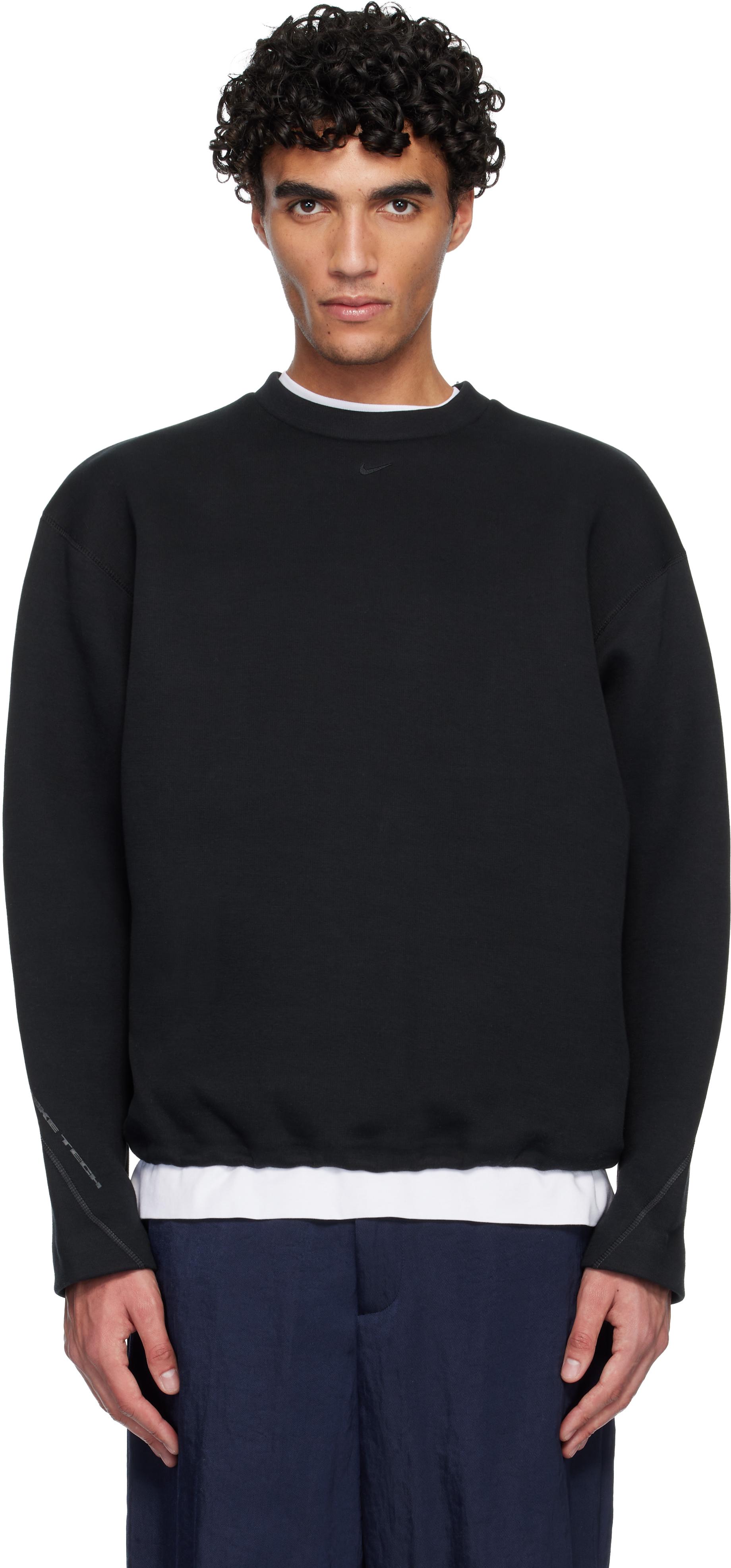 nike tech fleece crewneck black