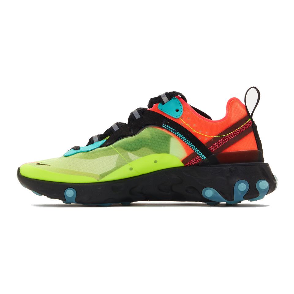 green & blue react element 87 sneakers