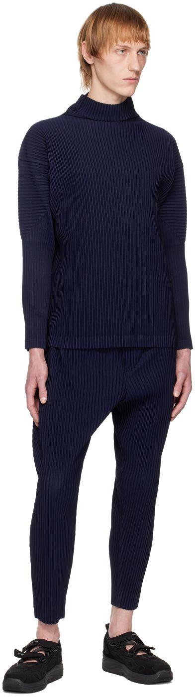 Homme Plissé Issey Miyake Navy Monthly Color December Trousers in