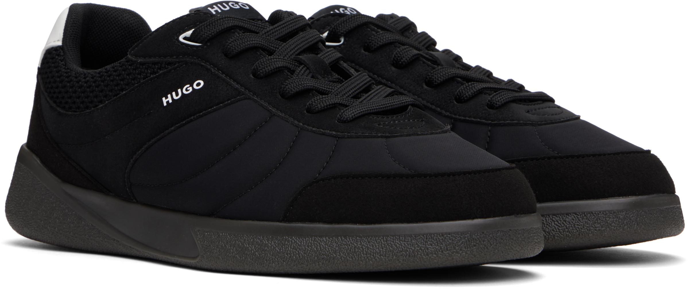 【関税込み】Hugo ブラック Football-Inspired スニーカー HUGO Football-Inspired Sneakers in Black for Men | Lyst