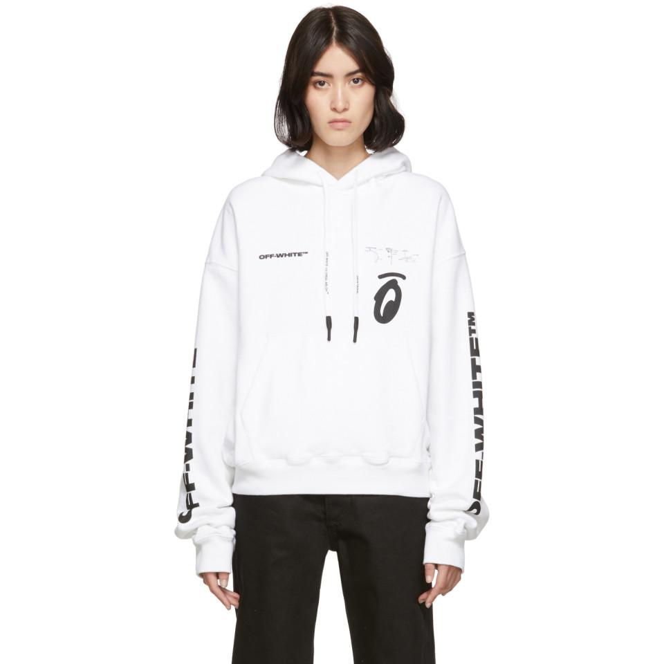 off white splitted arrow hoodie