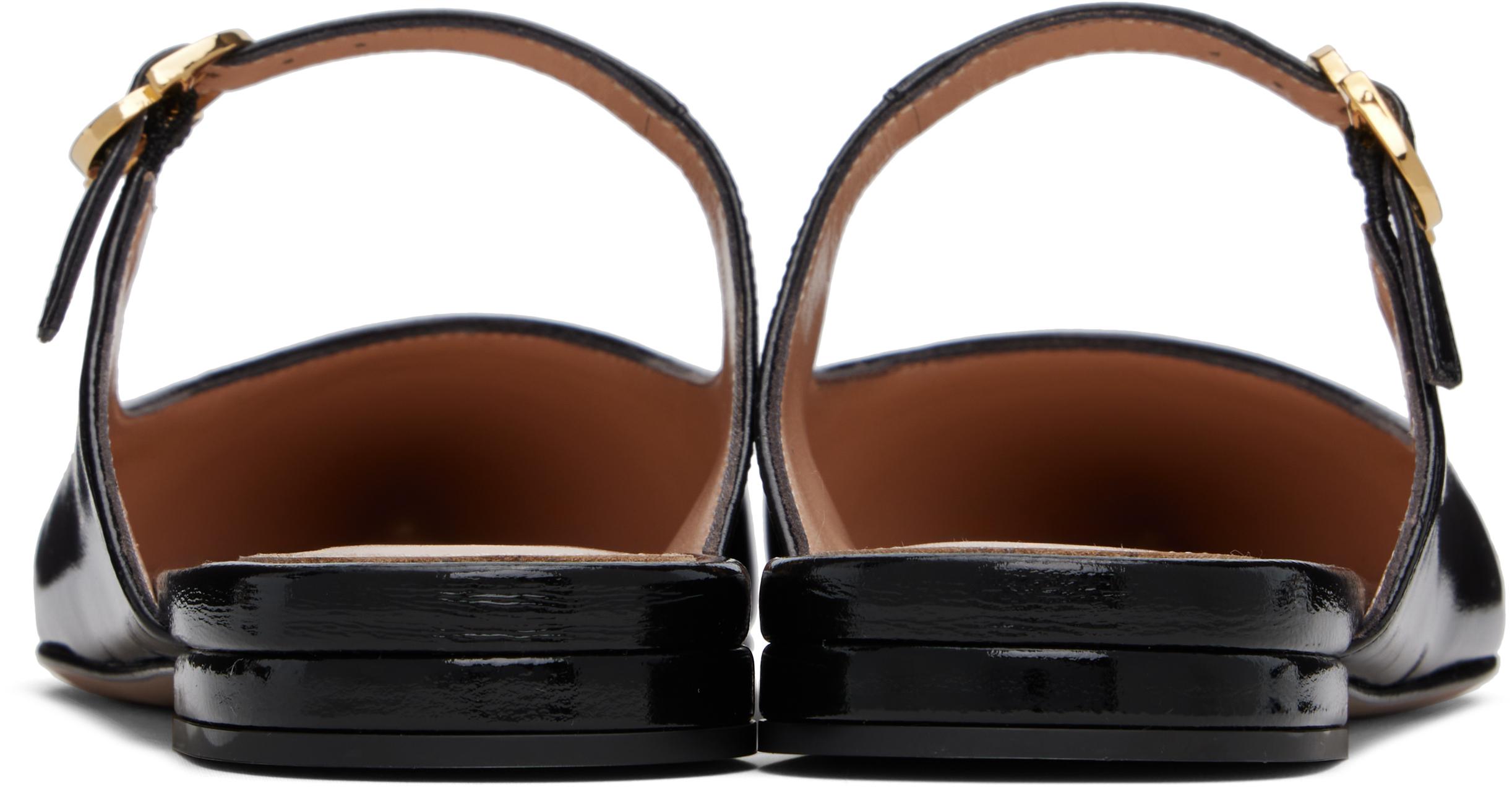 Gianvito Rossi ブラック Ribbon Jane Slide ミュール ブラック