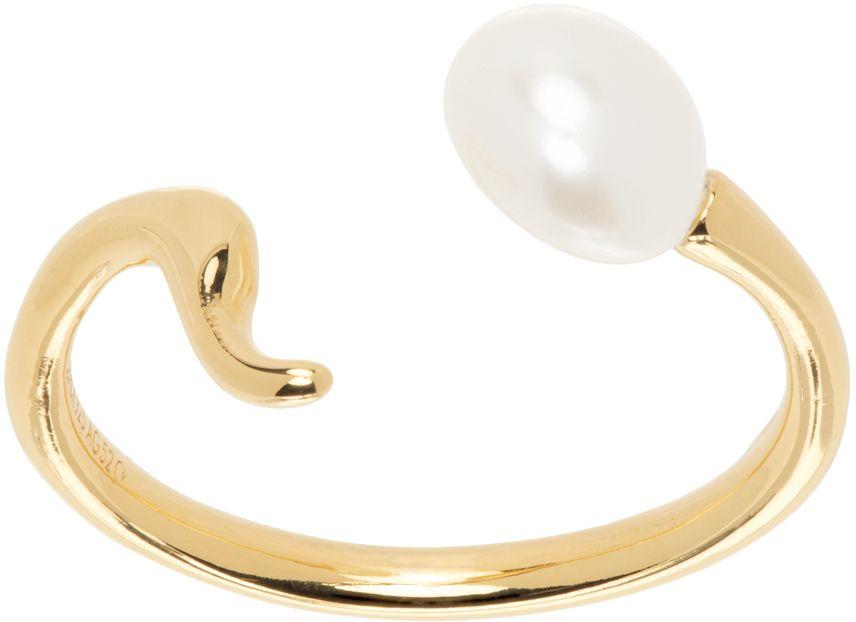 Maria Black Gold Moonshine Ring in Metallic Lyst