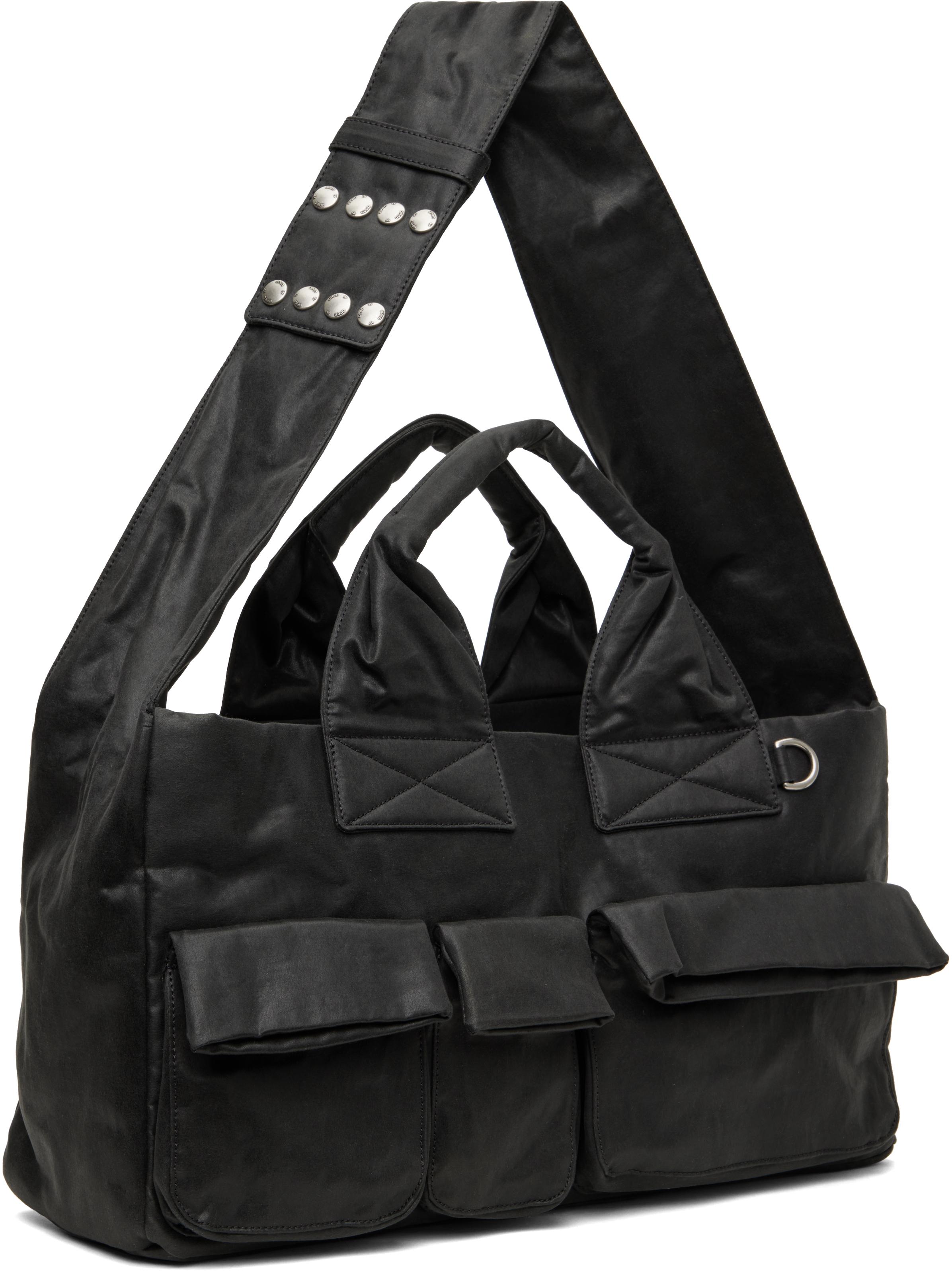 ● OPEN YY ● 25SS OIL SKIN VENTI TOTE BAG OIL SKIN VENTI TOTE, BLACK