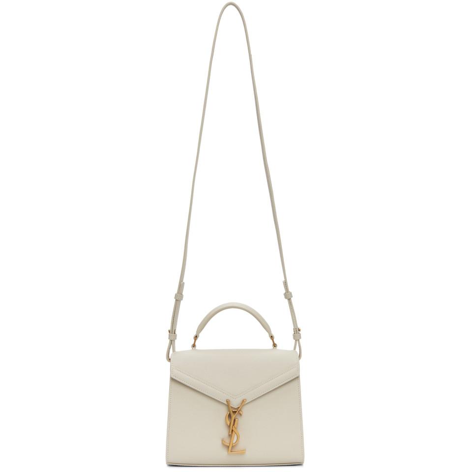 Saint Laurent White Mini Cassandra Bag | Lyst